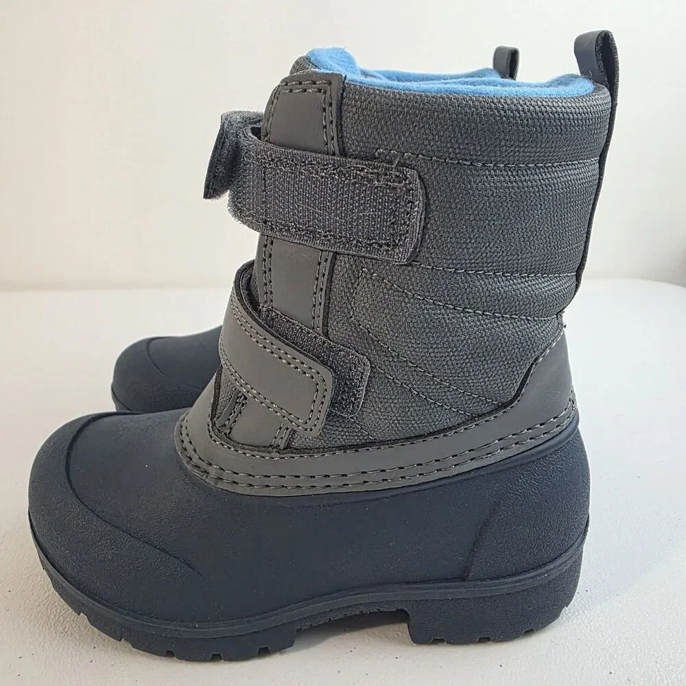 Carters Deltha size 9M Blue & Gray Waterproof Insulated Winter Snow Duck Boot
